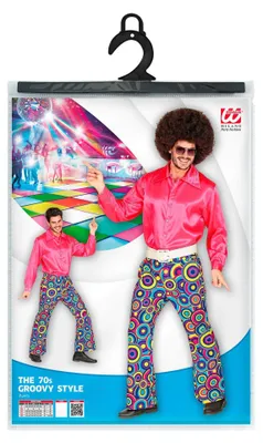 Productafbeelding van Herensloffen, model Bubbles, uit de jaren 70, blauw, maat L/XL