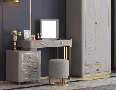 Immagine prodotto di Tavola Da Toilette Console Tavoli Da Trucco Console Da Tavolo Segretario Specchio In Metallo Nuovo
