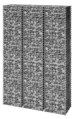 Produktbild von Gabionen-Hochbeete, 3 Stück, 30 x 30 x 150 cm, Eisen