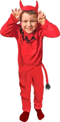 Immagine prodotto di Costume da diavolo per bambini Costume di Halloween rosso - 104/116 (5-6 anni)