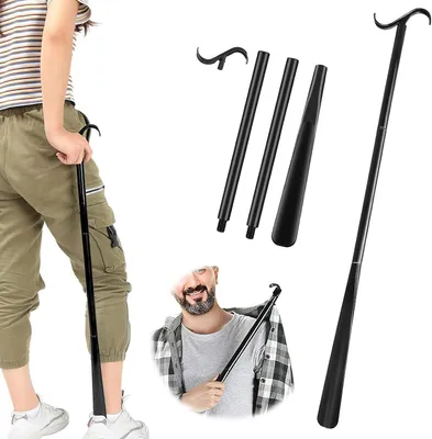 Produktbild von 3-in-1 Schuhanzieher, verstellbar von 62 cm bis 90 cm, ideal für Senioren und Menschen mit eingeschränkter Mobilität