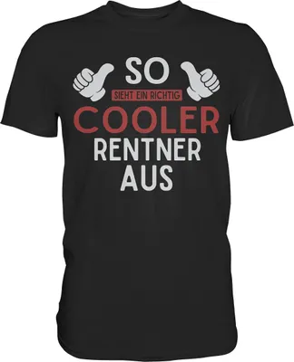 Produktbild von Cooler Rentner Lustiges Ruhestand T-Shirt – Black / L