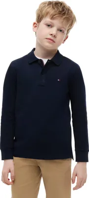 Immagine prodotto di Tommy Hilfiger, polo a maniche lunghe per ragazzi, modello KB0KB09664, colore blu, taglia 12 anni