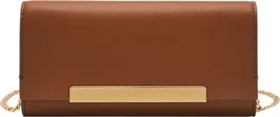 Produktbild von FOSSIL Geldbörse Umhängetasche Penrose Flap Wallet Crossbody Brown braun