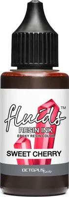 Immagine prodotto di Octopus Fluids Resin Ink SWEET CHERRY, alcohol ink per resina epossidica e resina UV, resina colori 30 ml, rosso