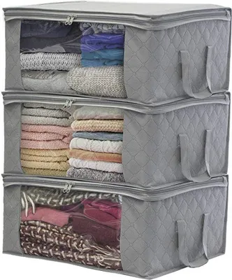Produktbild von Faltbarer Quilt-Aufbewahrungskoffer Feuchtigkeitsbeständige, staubdichte Kleidertasche Home Organizer