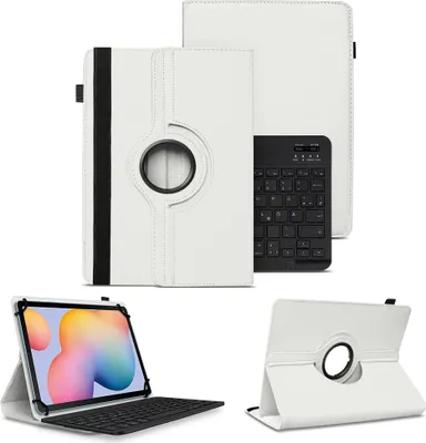 Produktbild von Schutzhülle Tastatur für Xiaomi Pad 7 / 7 Pro Tasche Bluetooth Hülle QWERTZ CaseFarben:Weiss