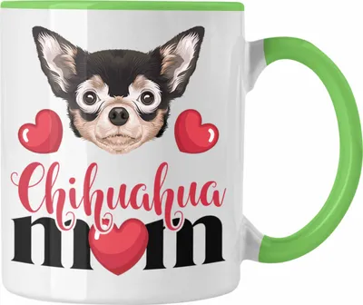 Produktbild von Trendation - Chihuahua Besitzer Mom Mama Tasse Geschenk Lustiger Spruch Geschenkidee Chihuahua Besitzerin (Grün)