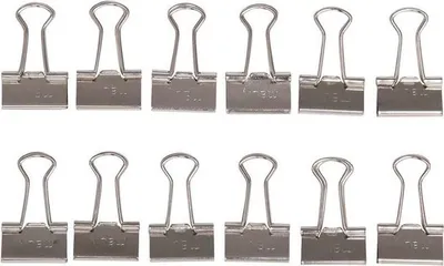 Produktbild von MAUL Foldback-Klemmer mauly® Federstahl Metall 12 Stück 15 mm silber