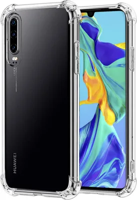 Produktbild von Conie Rugged Silikon Schutzhülle für Huawei P30 Tasche Case Cover Bumper TPU Hülle in Transparent