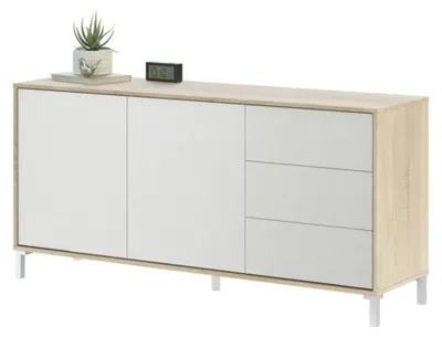 Image de CALICOSY - Buffet 2 portes et 3 tiroirs Brooklyn - L154cm