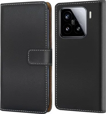 Produktbild von Handy Tasche für Xiaomi 15 Schutzhülle Bookstyle Etui Klapphülle Wallet Flip Cover Case Schwarz