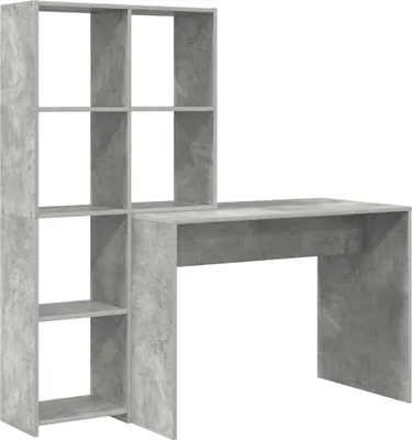 Obrázek produktu pro vidaXL Psací stůl betonově šedý 138,5 x 55 x 143 cm materiál na bázi dřeva