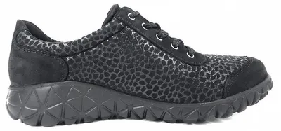 Imagen del producto de Zapatos deportivos para mujer Waldläufer Havy-Soft, tipo zapatillas con cordones, color negro, para uso diario