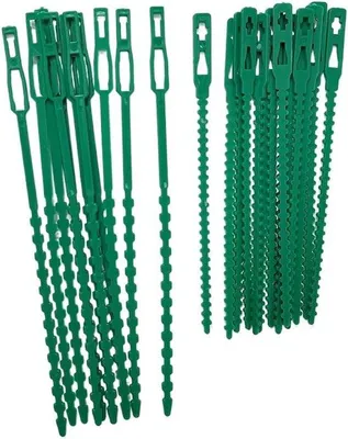 Produktbild von Pflanzenbinder Pflanzenclips zur Befestigung - Wiederverwendbar und Wetterfest - 200 Stück - Grün