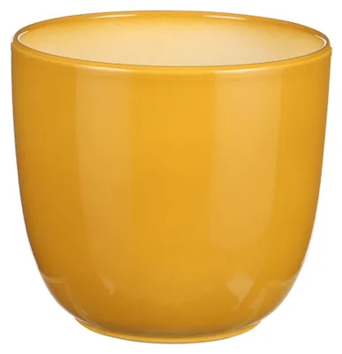 Produktbild von Mica Decorations Blumentopf - ockergelb - Keramik - glanzend - D17 x H16 cm