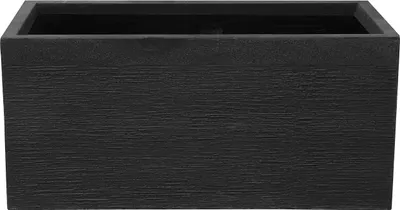 Obrázok produktu pre BELIANI Kvetináč čierny zmes hliny a vlákien 80 x 37 x 38 cm obdĺžnikový tvar moderný štýl interiér exteriér