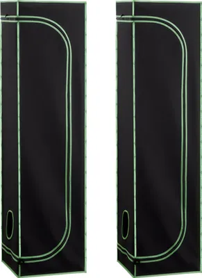 Produktbild von SucceBuy Growzelt 40x40x160 cm, Pflanzenzelt aus 600D-Material mit hochreflektierendem Mylar, Indoor-Zuchtzelt mit Sichtfenster, Bodenwanne und Rei?verschluss, ideal fš¹r Obst-, Blumen- und Gemš¹seanbau
