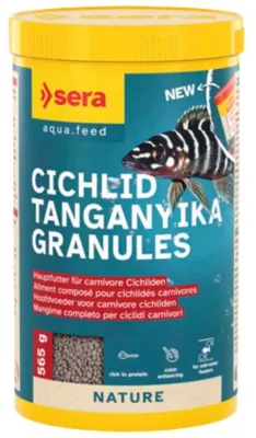 Produktbild von Cichlidenfutter sera Granugreen Nature 1.000 ml Buntbarsch Hauptfutter für kleinere carnivore Cichliden