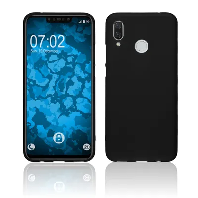 Produktbild von PhoneNatic Case kompatibel mit Huawei Nova 3 - schwarz Silikon Hülle matt Cover
