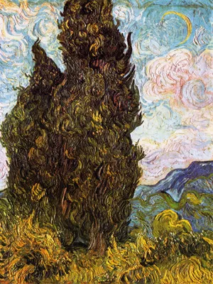Obrázok produktu pre Vincent Van Gogh Kunstdruck Bild - Zypresses, 1889 (80 x 60 cm)