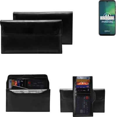 Produktbild von K-S-Trade Handy Hülle kompatibel mit Motorola Moto G8 Plus Schutz Hülle Tasche Schutz Case Handytasche Kunstleder schwarz, 1x
