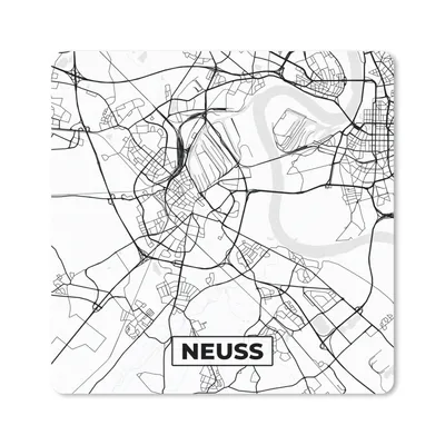 Produktbild von MuchoWow® Mauspad Mousepad Karte - Neuss - Stadtplan 20x20 cm - Mousepads - Maus Mat - Pad - Mausunterlage - Desk Mat - Bureauartikeln