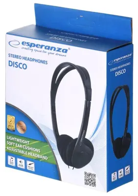 Zdjęcie produktu dla Esperanza EH119, Przewodowa, Muzyka, Słuchawki, Czarny