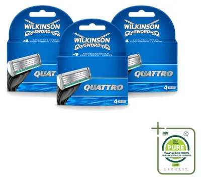 Immagine prodotto di 3 lame di ricambio Wilkinson Quattro con rifinitore di precisione - confezione grande - 3 pezzi