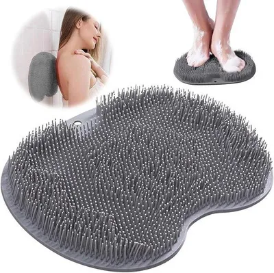 Produktbild von Fußbürste - Fußreinigung - Mit Klammern - 30x23cm - Grau