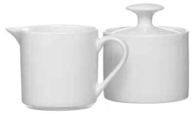 Productafbeelding van Suikerpot en melkkannetje, 2-delig, Bianco