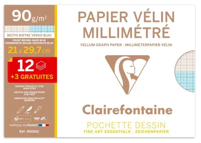 Image de Clairefontaine Papier millimétré DIN A4 pack promotionnel