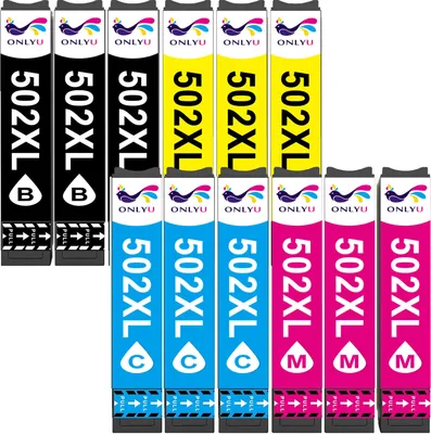 Produktbild von 12x Patronen kompatibel für Epson 502XL XP-5100-5105-5115 WF-2860-2865-2800 DWF