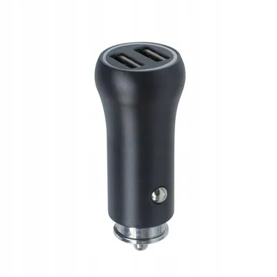 Immagine prodotto di Caricabatteria da auto Setty 2x USB-A 3A 15W Nero - Ricarica rapida