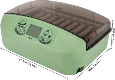Obrázek produktu pro Automatický inkubátor na vejce, kapacita 32 vajec, regulace teploty, zelený