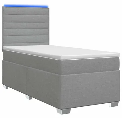 Obrázok produktu pre vidaXL Box spring posteľ s matracom svetlosivá 90 x 190 cm látka