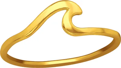 Produktbild von Ring Welle gold: Wellenring Silber 925 54 (17.2 mm Ø)