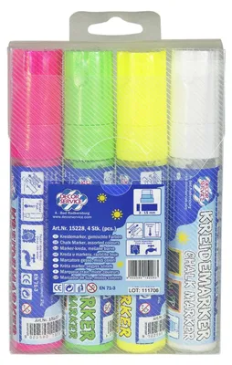 Produktbild von 24x Kreidemarker 4 Farben gemischt Schreibbreite 3-15mm