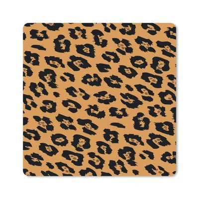 Produktbild von MuchoWow® Mauspad Mousepad Pantherdruck - Orange - Schwarz 30x30 cm - Mousepads - Maus Mat - Pad - Mausunterlage - Gaming