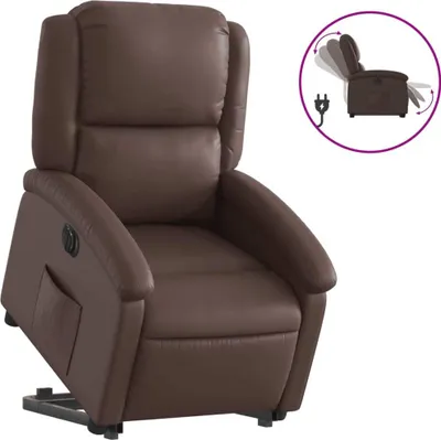 Produktbild von vidaXL Relaxsessel mit Aufstehhilfe Elektrisch Braun Kunstleder