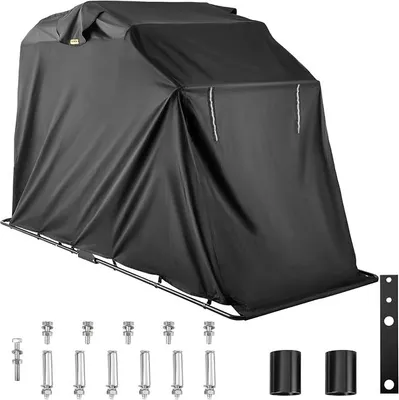 Obrázok produktu pre 270 x 105 x 155 cm, kryt na motocykel, ochranná plachta XL, farba: čierna, . 600D Oxford, kryt na motocykel, vnútorná plachta na motocykel, taška, vodotesná