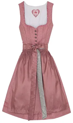 Produktbild von Spieth & Wensky 2-teiliges Midi-Dirndl Kleid Dirndl Trachtenkleid kurz 60cm, Farbe:Rosa, Größe:40/L