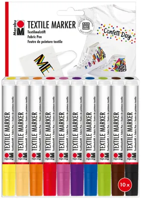 Obrázek produktu pro Marabu 115000000200 Značkovač na textil Marabu "Textile Marker", sada 10 ks