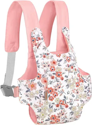Productafbeelding van GAGAKU Draagzak voor en achter voor poppen, katoenen knuffeldieraccessoires, speelgoedpoppendragers met verstelbare riemen voor kinderen - pruimenbloesem