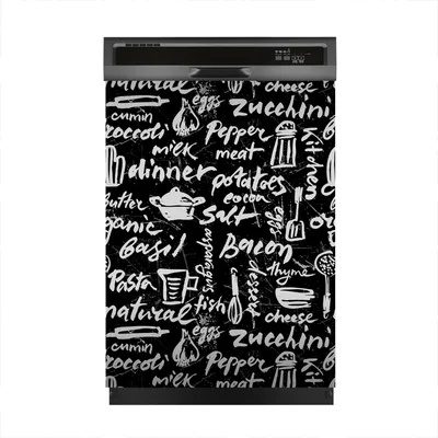 Produktbild von Magnete Dekorative 60x80 cm Küche Magnetmatte Spülmaschine - gezeichnetes Muster Küche