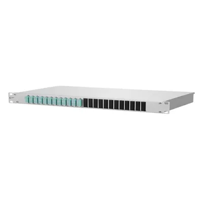 Produktbild von Metz OpDAT fix 12xSC-D OM3 150255BA12-E Spleißbox bestückt 150255BA12-E