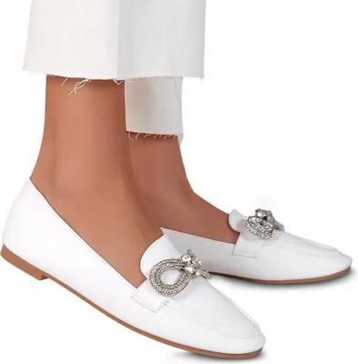 Produktbild von Damen Mokassin Slip On Halbschuhe Elegant Pastell Business Loafer Avelana Weiß Gr.37
