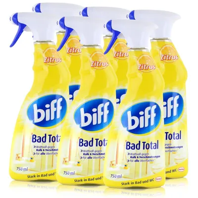 Produktbild von Biff Bad Total Zitrus 750ml - Kraftvoll gegen Kalk (6er Pack)