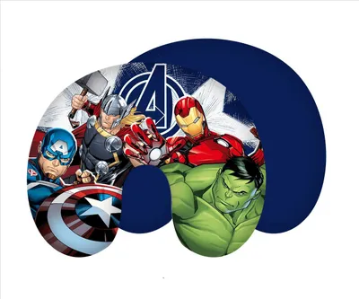 Produktbild von Avengers U-förmiges Reisekissen – Weiches Nackenkissen für Flugzeug, Auto & Zug