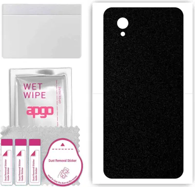 Produktbild von apgo Rückseite Schutzfolie, Skin, kompatibel mit TCL L5, Hinten Displayschutzfolie aus Vinylfolie, kratzfest, einfache Montage - Mattschwarz